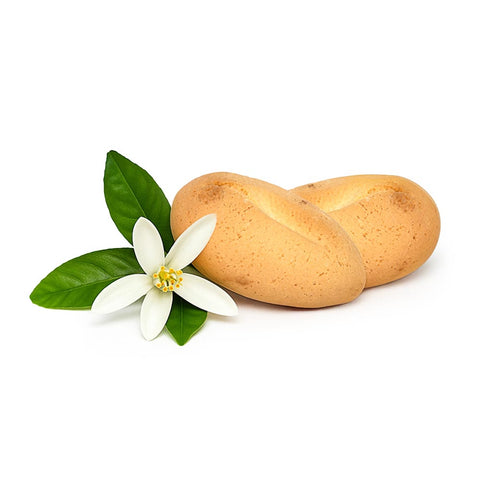 Barquettes provençales à la fleur d’oranger, biscuits dorés et parfumés avec fleur et feuilles d’oranger