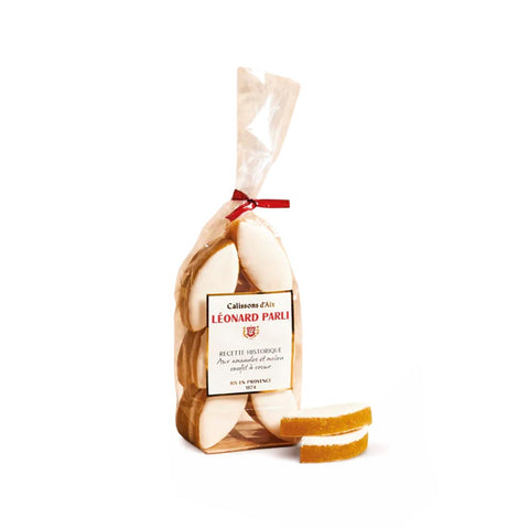 Sachet de calissons d’Aix-en-Provence Léonard Parli 200g avec calissons traditionnels